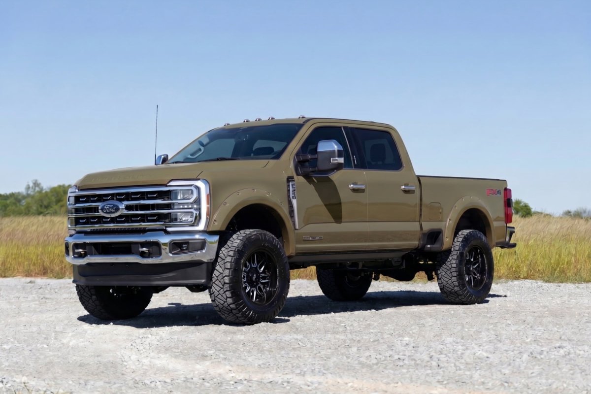 Ford F-250 Super Duty Pocket Fender Flares - Rough Country - T9 Marsh Gray - '23-'26